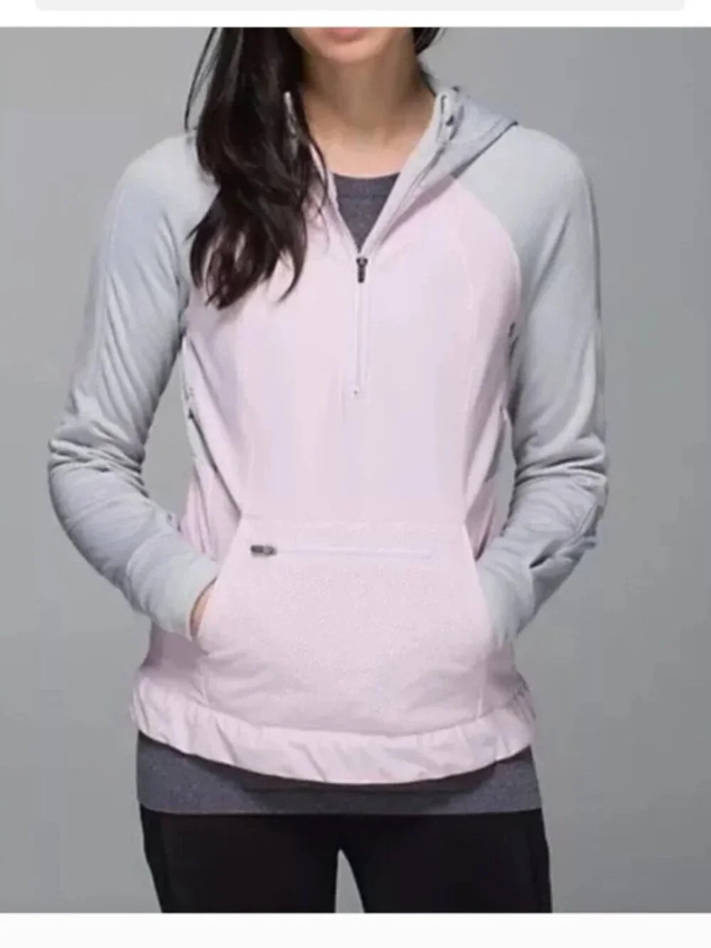 lululemon athletica Let’s Get Visible Pullover Pink Gray Reflective Size 4